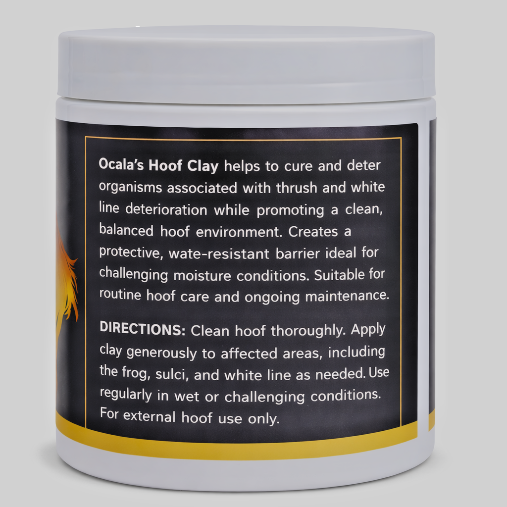 Ocala's hoof clay helps to manage thrush&white line
